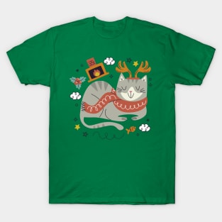 Meowy Christmas Cat T-Shirt